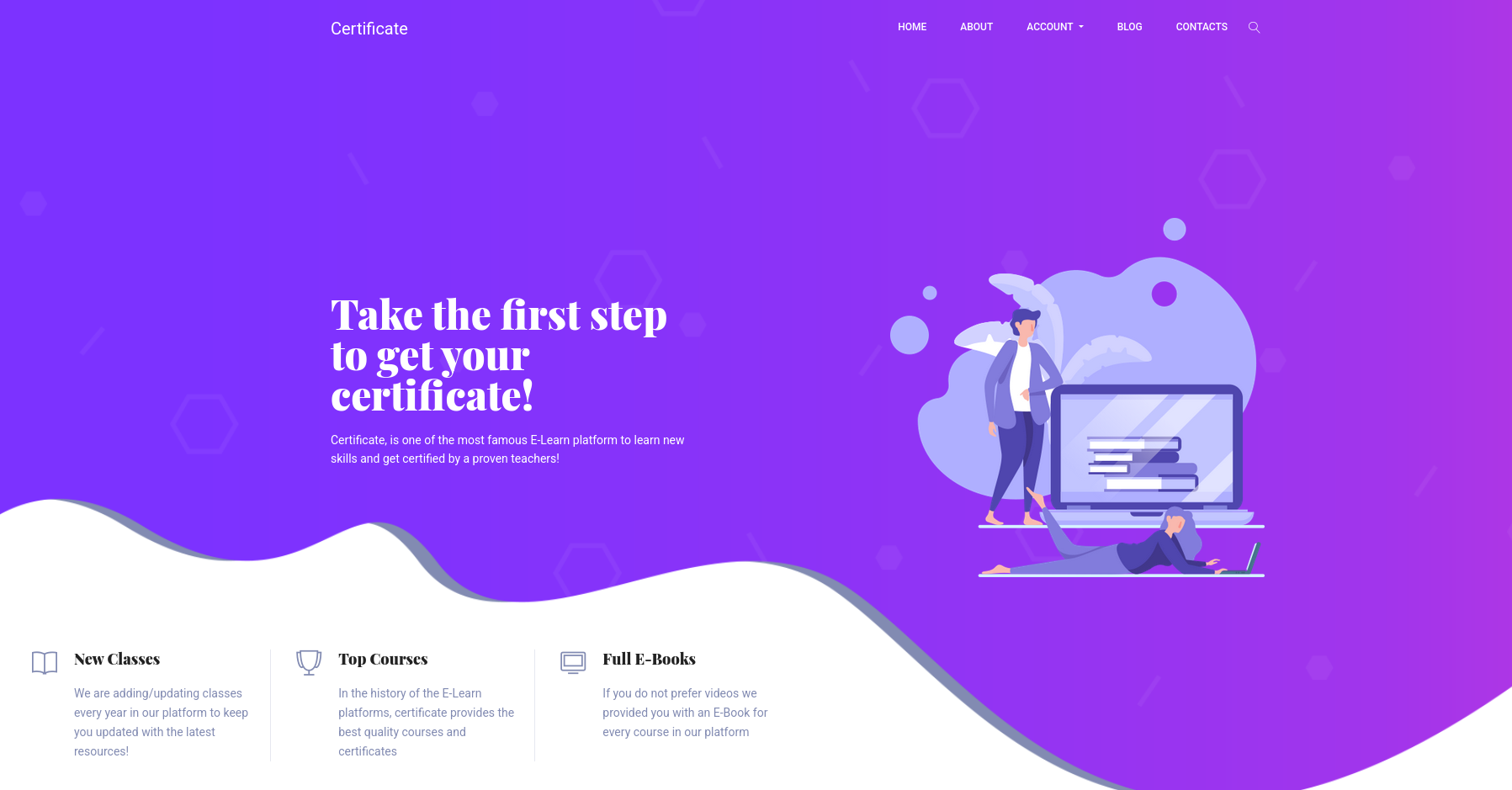 E-Learn platform Certificate