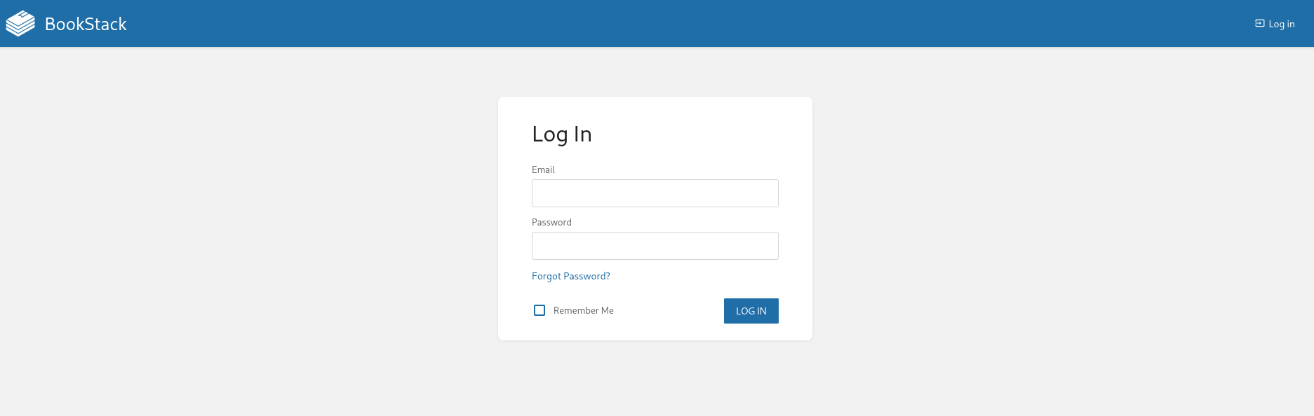 Login to BookStack
