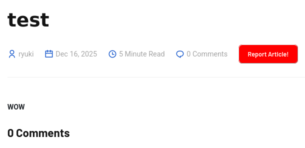Using b results in bold text within the article