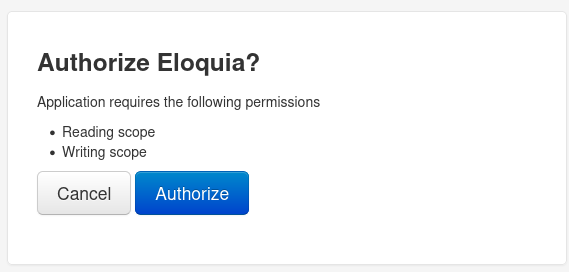 Authorization prompt asking for read and write access