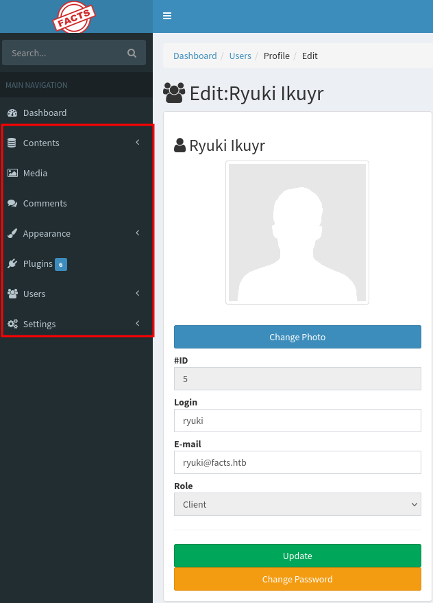 Unlocked admin features through mass assignment