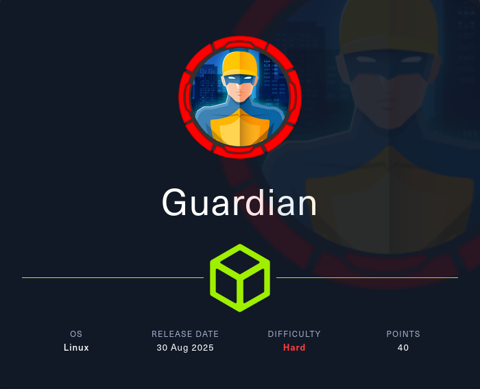 Machine Card showing Guardan as a hard Linux machine