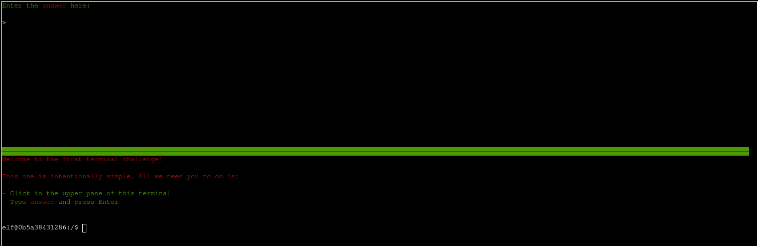 Terminal asking me to put "answer" as answer