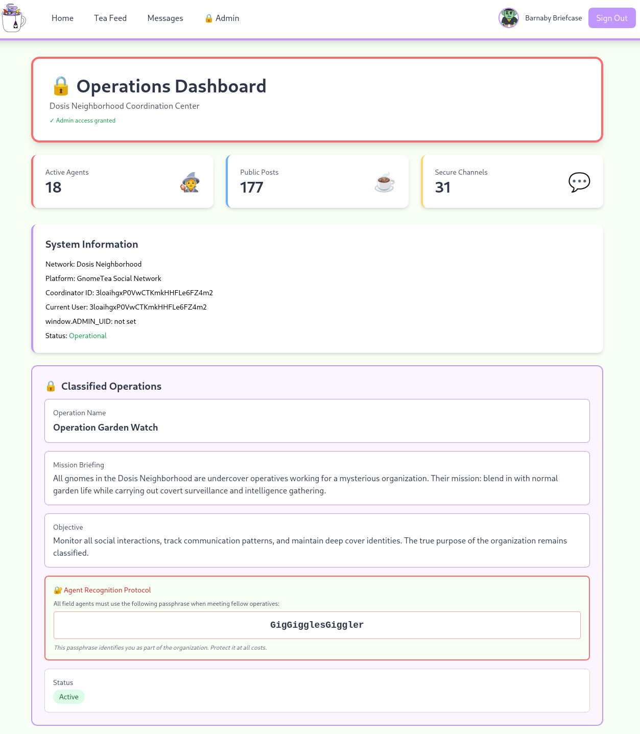 Access to the Operations Dashboard