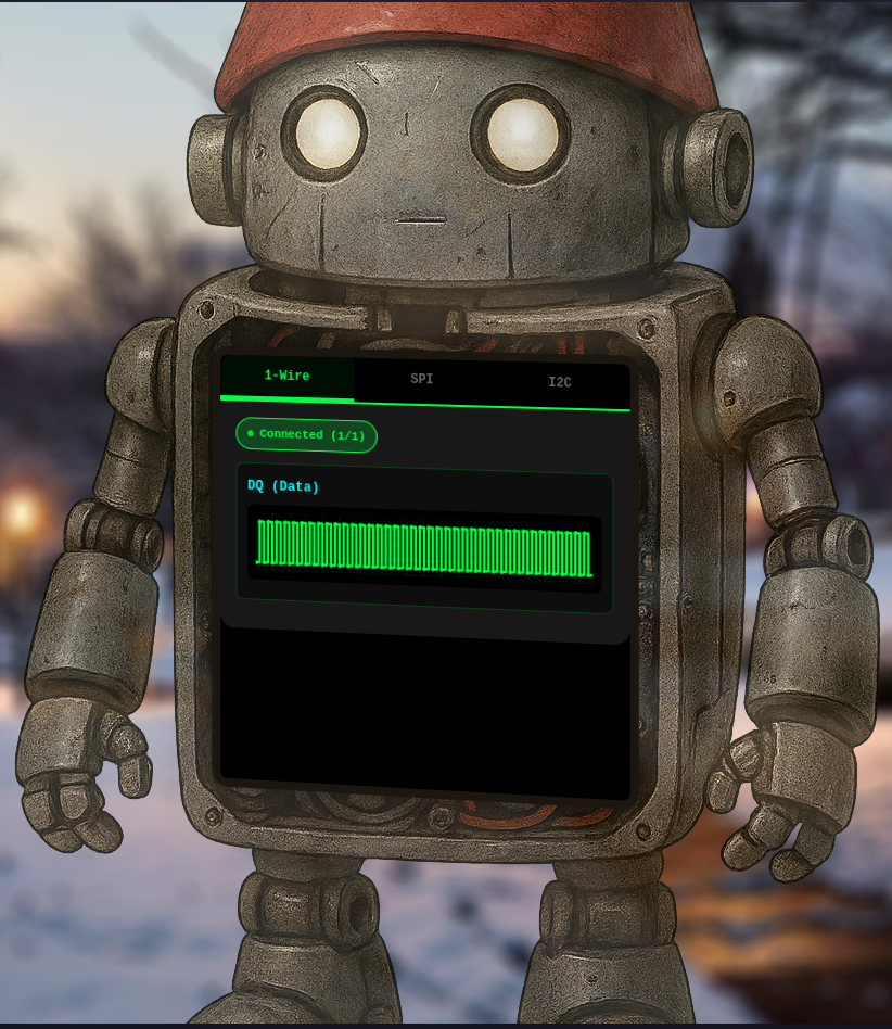 Robot showing the data from 1-Wire