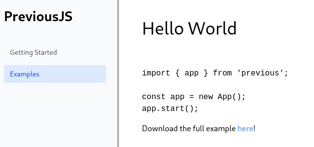 A simple Hello World