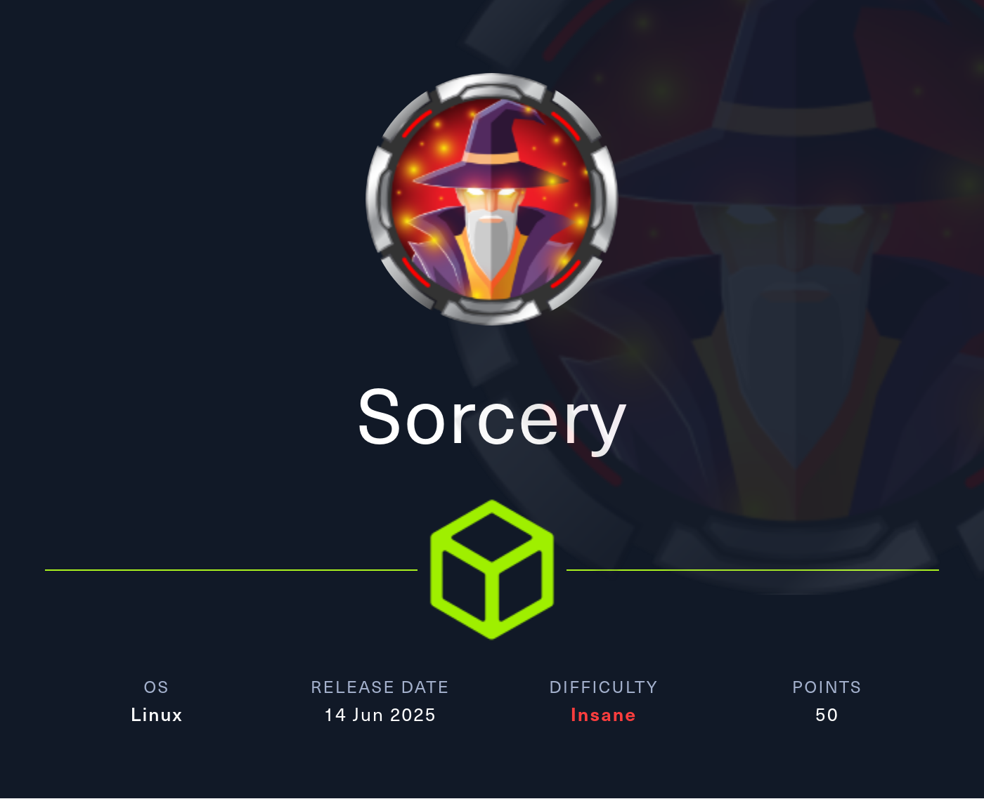 Machine Card showing Sorcery as an insane Linux machine